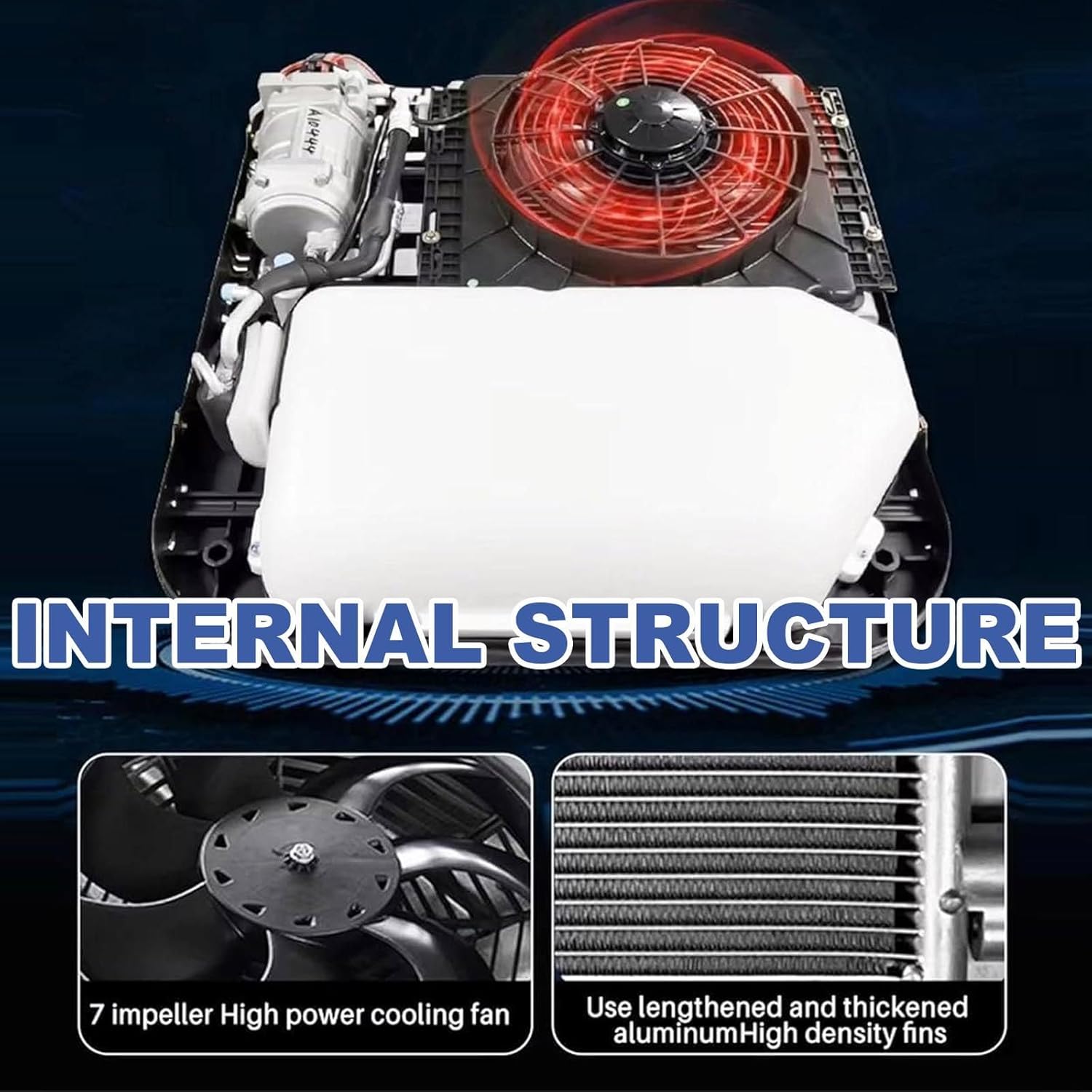 Dc 12v/24v Rv Rooftop Air Conditioner-Only Cooling/Cooling+Heating,850w Motorhome Electric Parking Air Conditioning Fit For Camper Van Truck Excavator Off-Road Vehicle Suv Bus ,WhiteCool+Heat24v