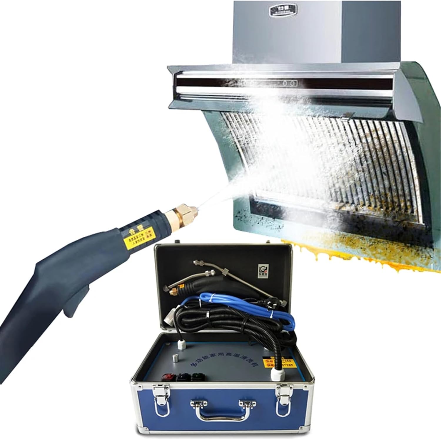 Handheld Steam Cleaner, Multi-Purpose Pressurized Electric Steam Cleaner, Steam Cleaner for Car Detailing, Bathroom, Kitchen, Grout and Tile (110V/1700W)