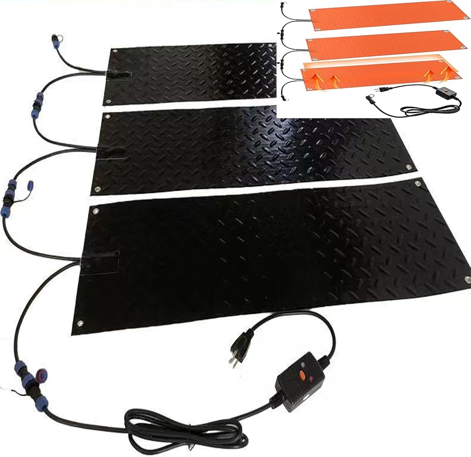 Outdoor Step Snow-Melting pad 10 * 30 inches /10 * 48 inches Heating Type, Pressure-Resistant and Durable, Suitable for de-Icing at The Entrance of Villas/Shops(10x48in/(25.4x120cm))