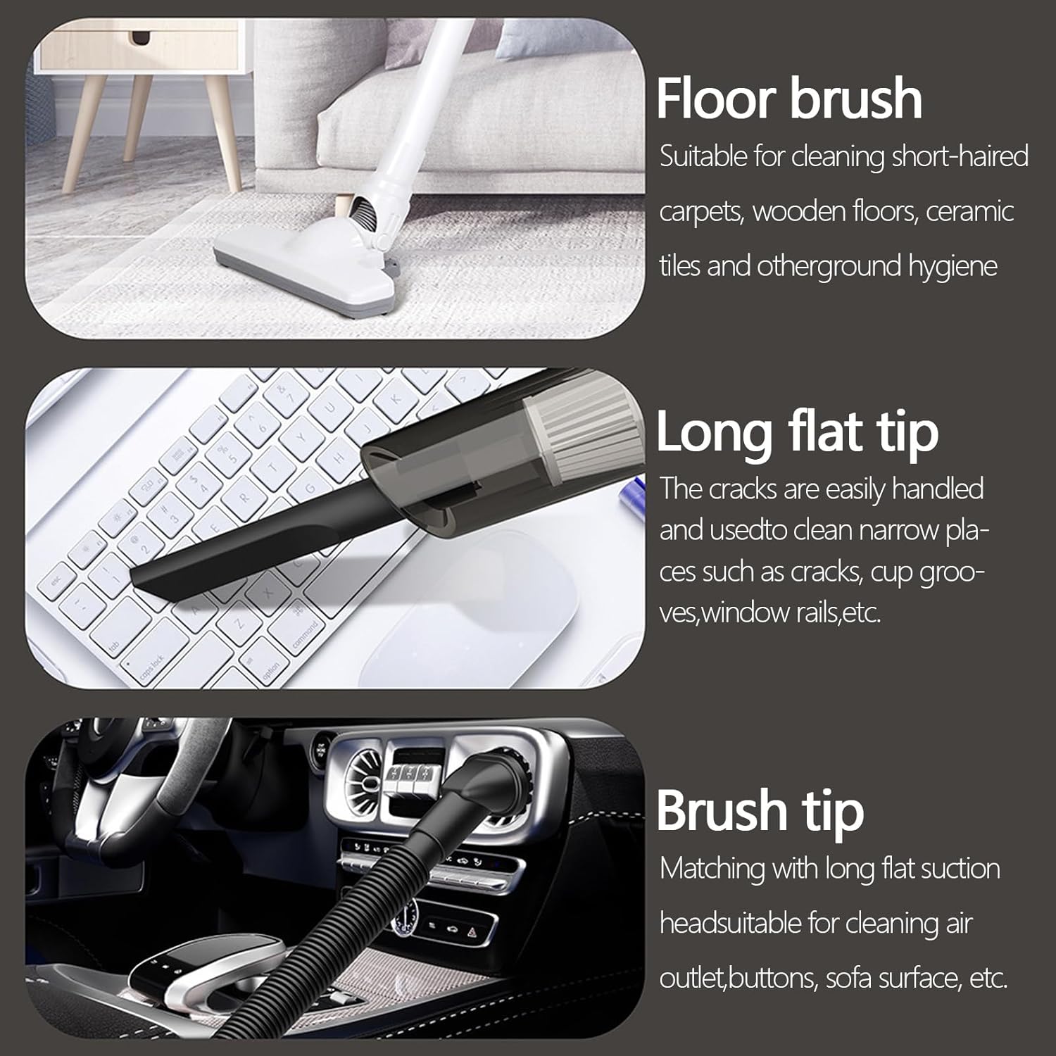 Vacuum Cleaner Cordless Stick, Suction 6000pa, Lightweight Handheld Vacuum Runtime of 20 Minutes, for Hardwood Floors and Carpet Pet, Rechargeable