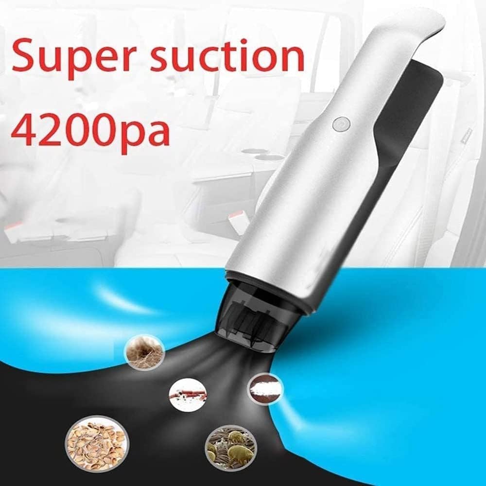 Portable Cordless Car Handheld Vacuum Cleaner, Strong Suction 4200PA, High Power 80W, Quick Cleaning for Vehicle, House, Office
