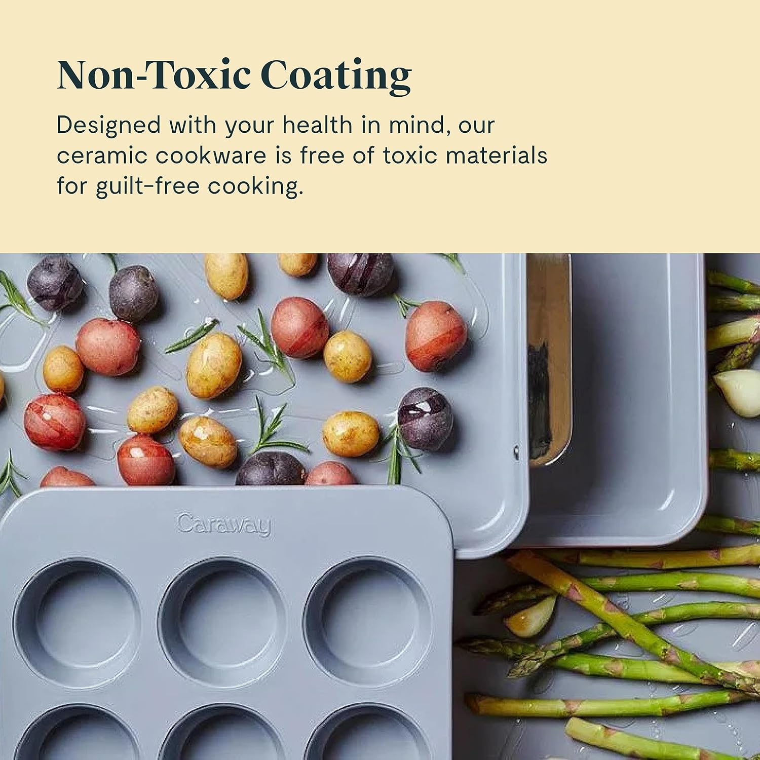 Caraway Nonstick Ceramic Bakeware Set (11 Pieces) - Baking Sheets, Assorted Baking Pans, Cooling Rack, & Storage - Aluminized Steel Body - Non Toxic, PTFE & PFOA Free - Sage