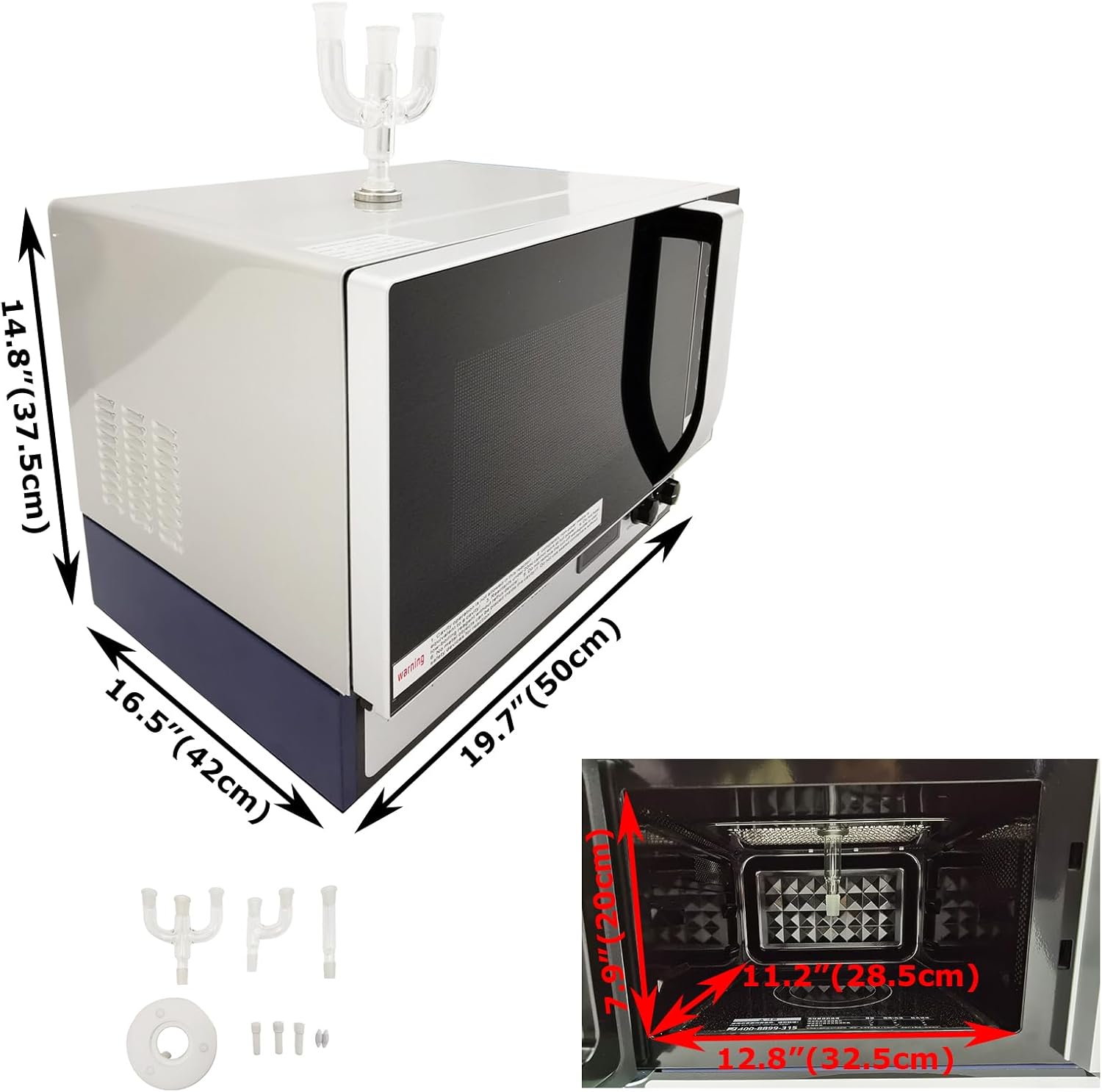 800W Continuous Microwave Radiation Reactor Lab Microwave Oven Stainless Steel Microwave Reactor 0-1800RPM Infinitely WBFY-205 220V/1PH
