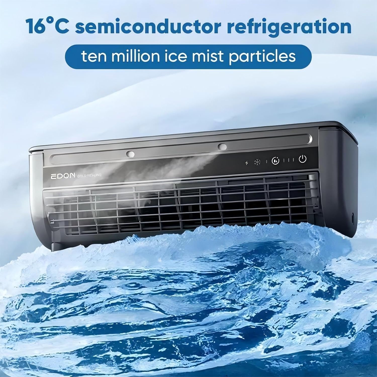 Saker SakerPlus Portable Wireless Wall Mounted Air Conditioner | 10s Cool 13°C & 10dB Ultra-Quiet | 3 Smart Speed Modes | 6000mAh Battery with Remote | for Kitchen Bedroom Garage RV Dorm（grey）