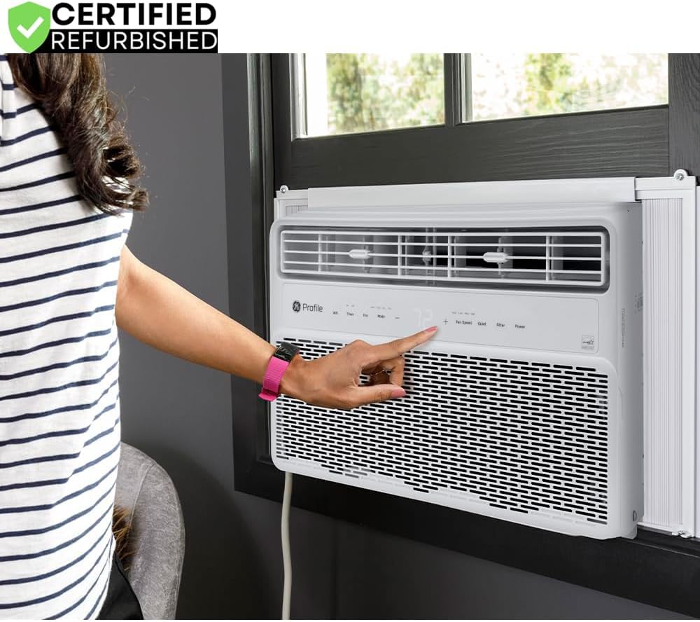GE PWDV08WWF PROFILE 8,000BTU Inverter Window Air Conditioner (Renewed)