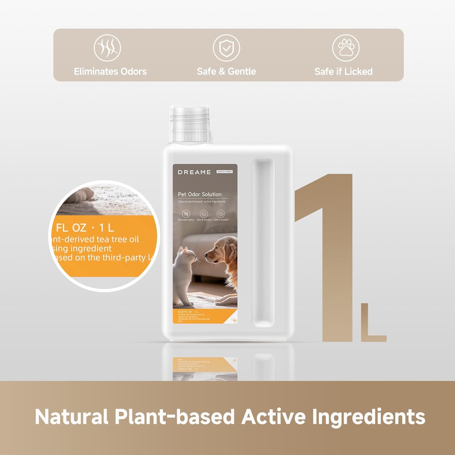 DREAME Aqua10 Roller Robot Vacuum & Pet Odor Solution*1 (1L)