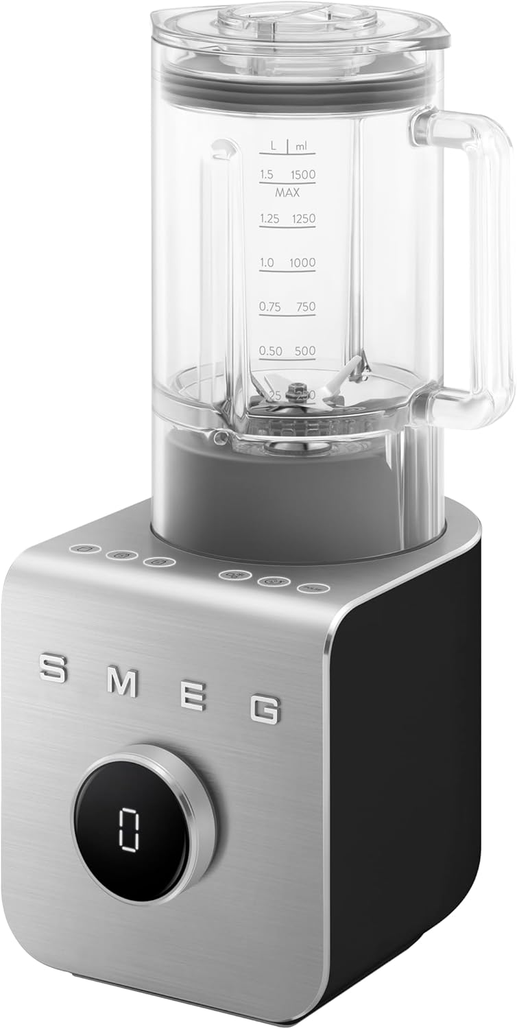 SMEG BLC01 Professional High-Performance Blender – 1.5L Tritan™ Jug, 9 Speed Settings, Stainless Steel Blades, Modern Design, Powerful 1250W Motor for Smoothies, Soups & More