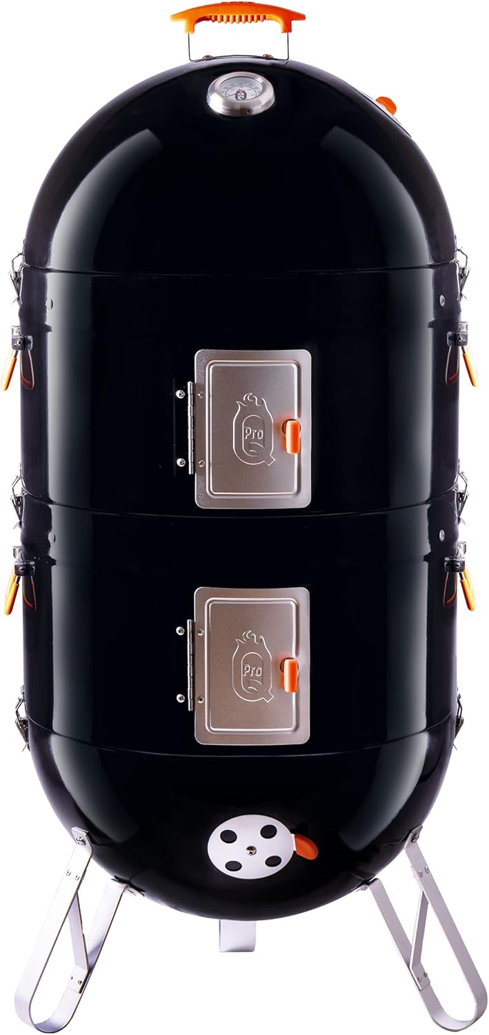 ProQ BBQ Smoker (Excel V4) - 4in1 Charcoal Meat Smoker BBQ - Outdoor Smokers and Grills - BBQ with Smoker