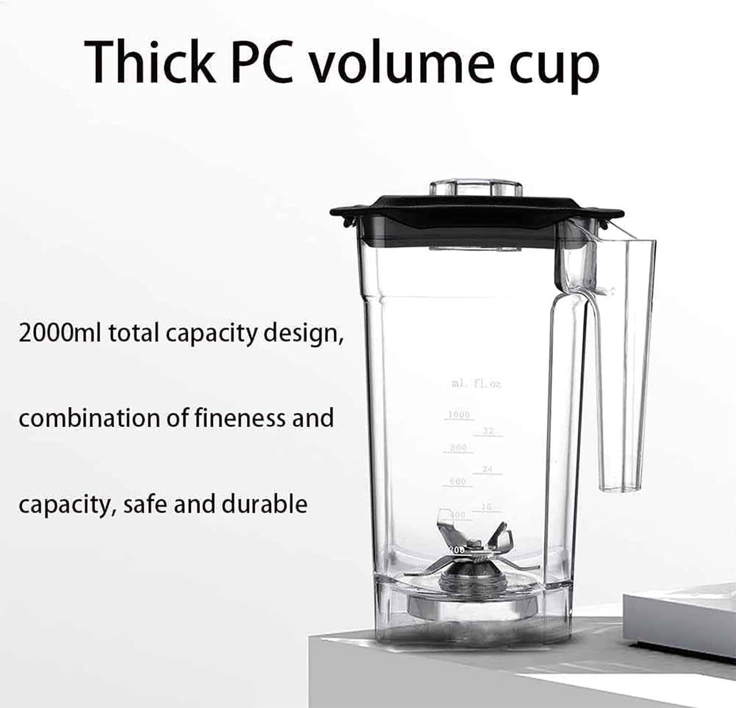 2200W Commercial Multifunctional Blender,17000RPM Blender,Smoothie Maker,2L High Speed Blender,for Crushing Ice/Juice/Smoothie/Milkshake/Soy Milk,4000ml