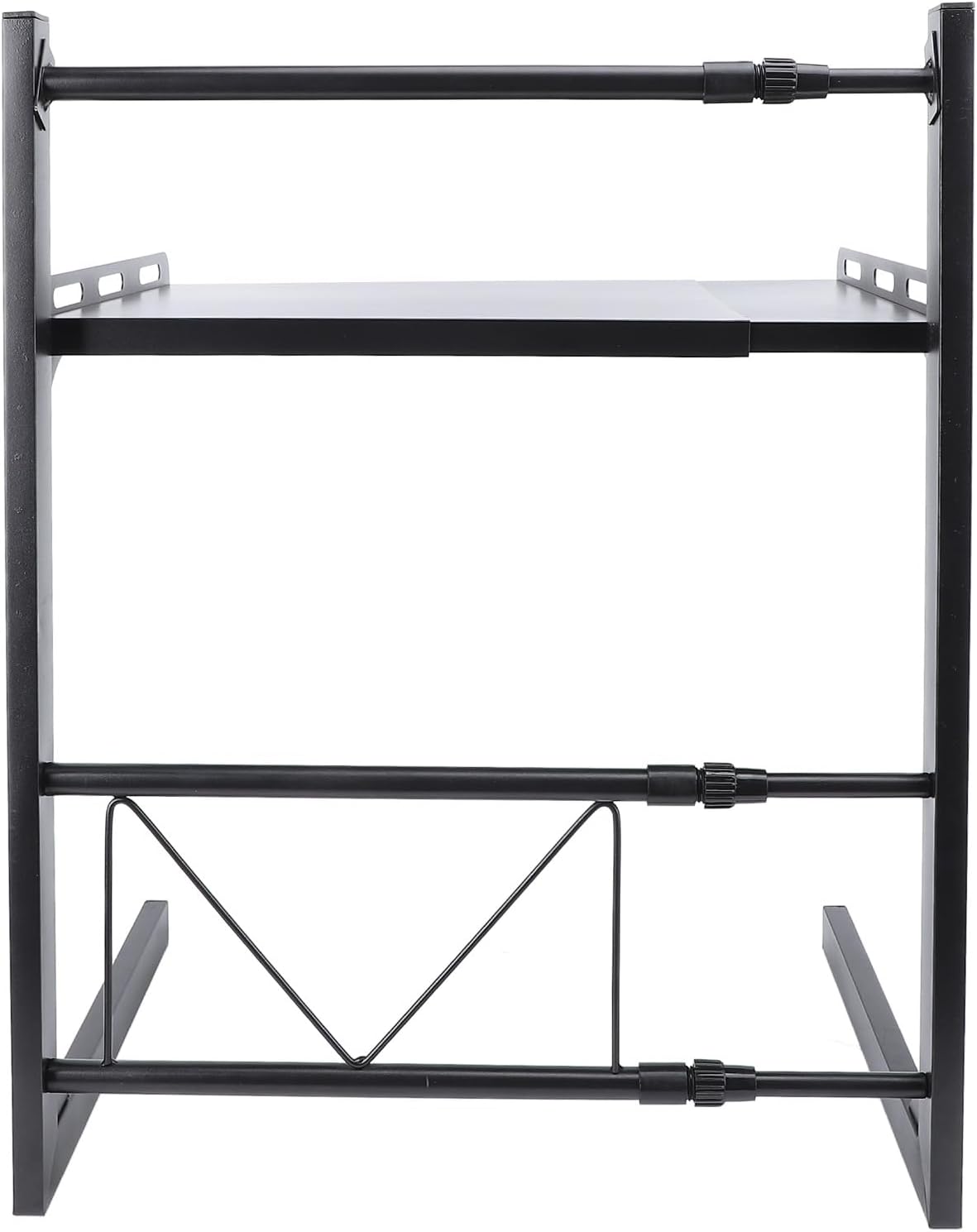 Microwave Oven Expandable Countertop Storage Rack Adjustable Carbon Steel Microwave Shelf Kitchen Organizer