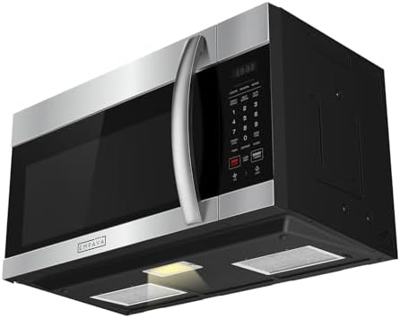 Empava Over the Range Microwave Oven with Screen Touch Control, 1000 Watts, 300 CFM Venting and Sensor Cooking in Stainless Steel, EMPV-30OTR01, Silver