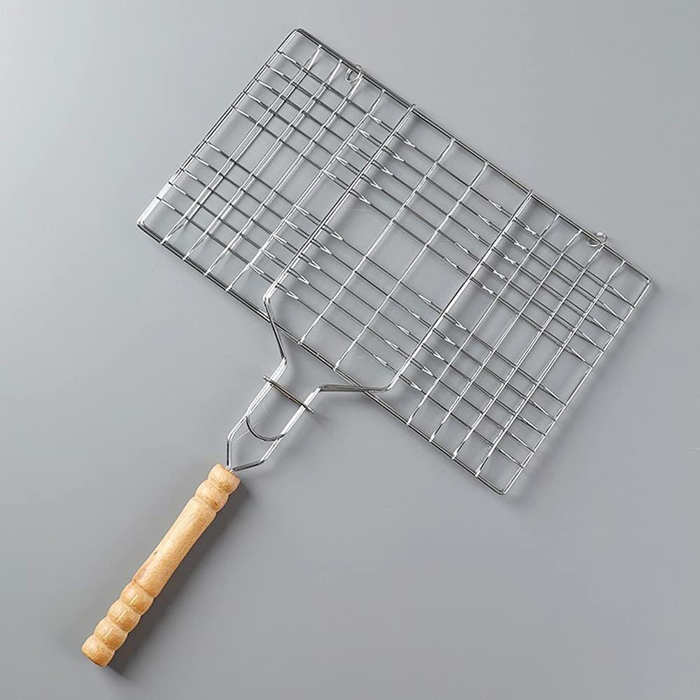 Portable BBQ Grilling Basket Stainless Steel Nonstick Barbecue Grill Basket Tools Grill Mesh