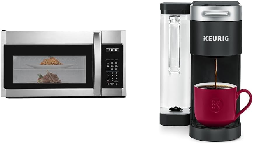 BLACK+DECKER 1000W Microwave & Keurig® K-Supreme Coffee Maker Bundle