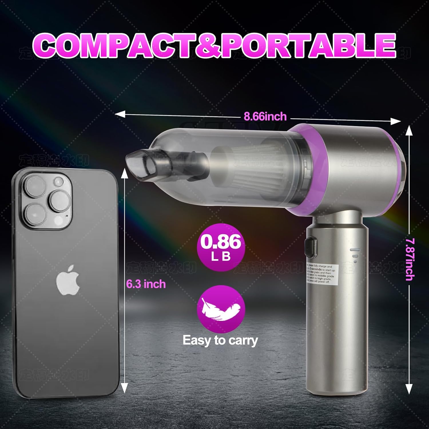 Handheld Car Vacuum Cleaner（Black）