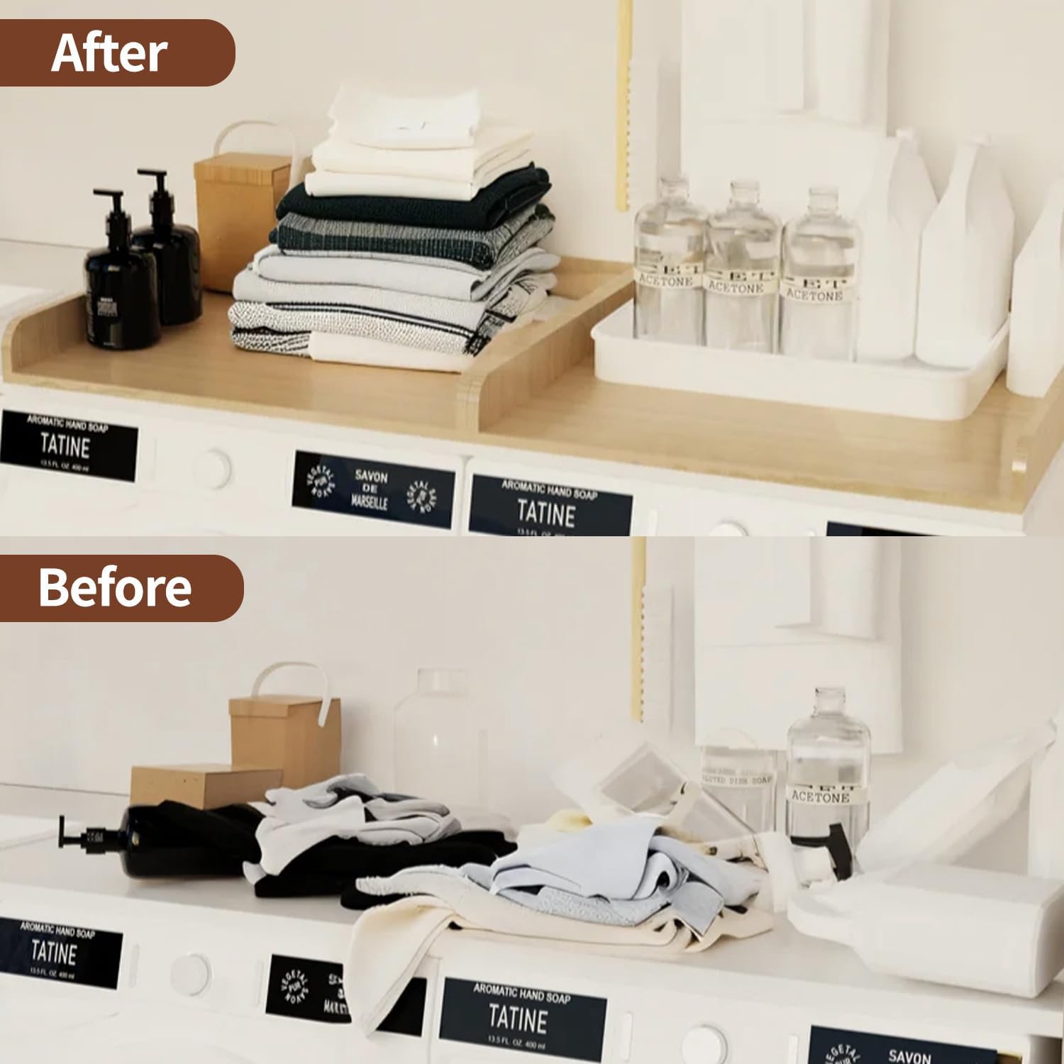 Washer Dryer Countertop with Shelf, 54