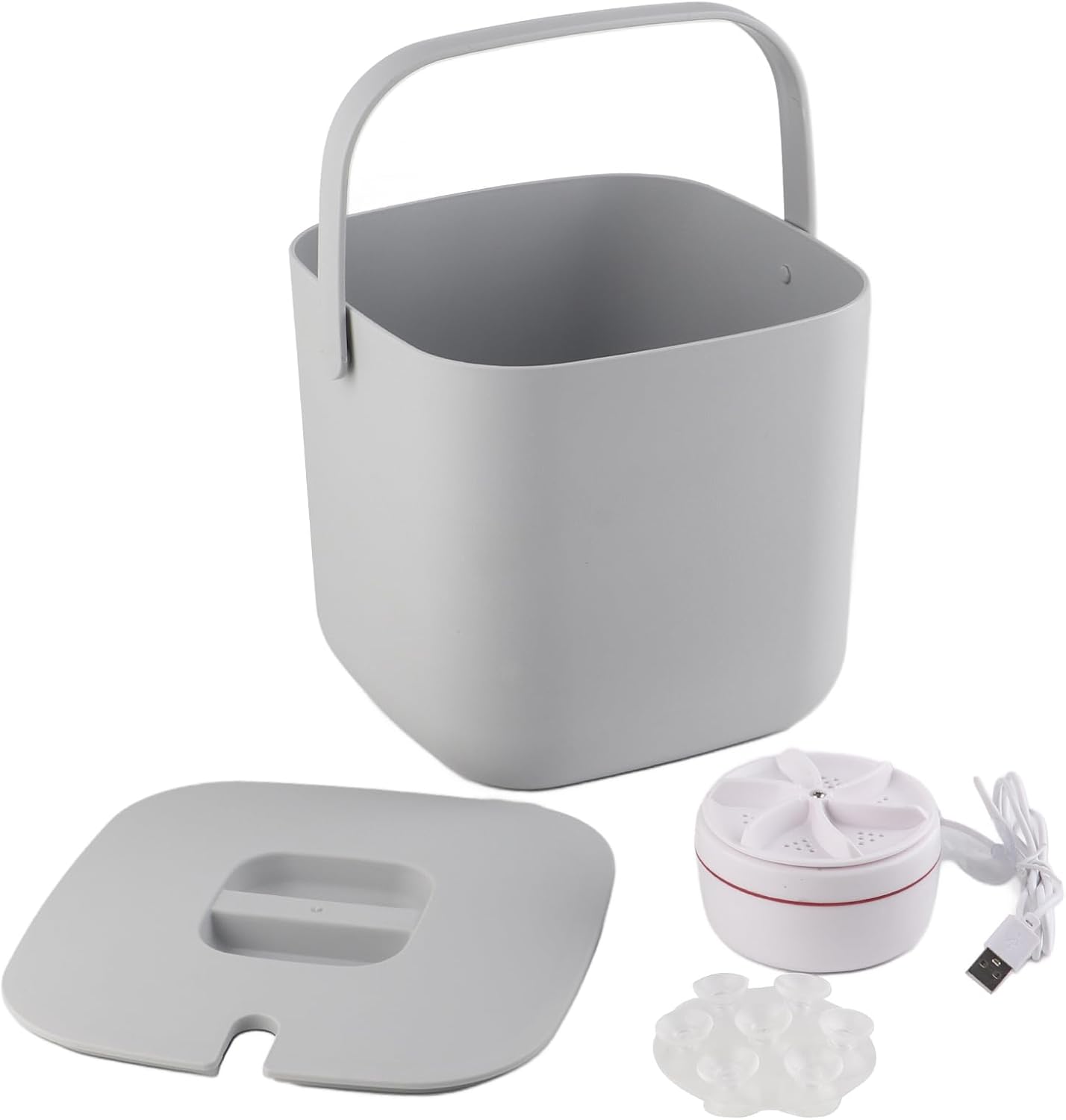 Portable Washing Machine, 3.8L Turbine Mini Washer Machine, Noise Reduction Hygienic USB Portable Mini Washer for Socks Underwear