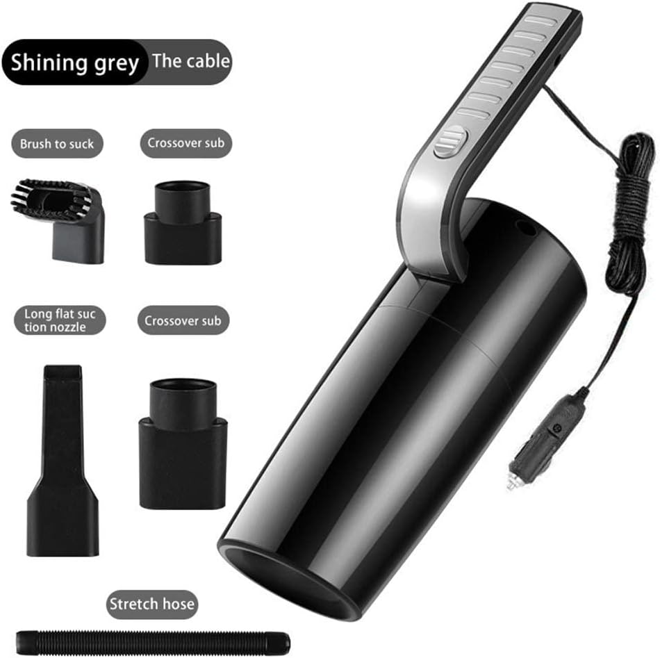 Household Car Vacuum Cleaner 120W 7000PA Handheld Wired Vacuum Cleaner Portable Sweeper Cleaner Wet Dry Dual-use Keep Cleaning (Color : Silver) (Orange)