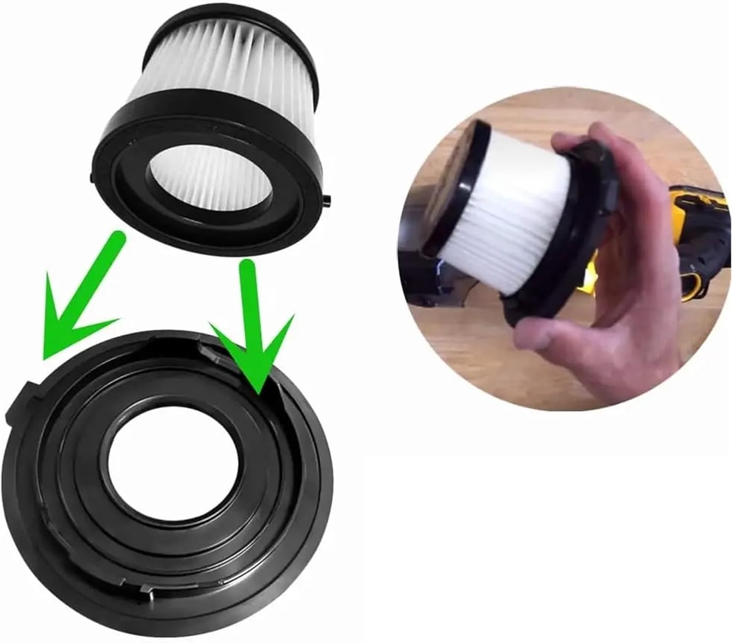 Accessories，Compatible for DEWALT， Filter DCV501H Replacement HEPA Filter 2 ，Compatible for DEWALT， 20V DCV501LN Vacuum Power Tools