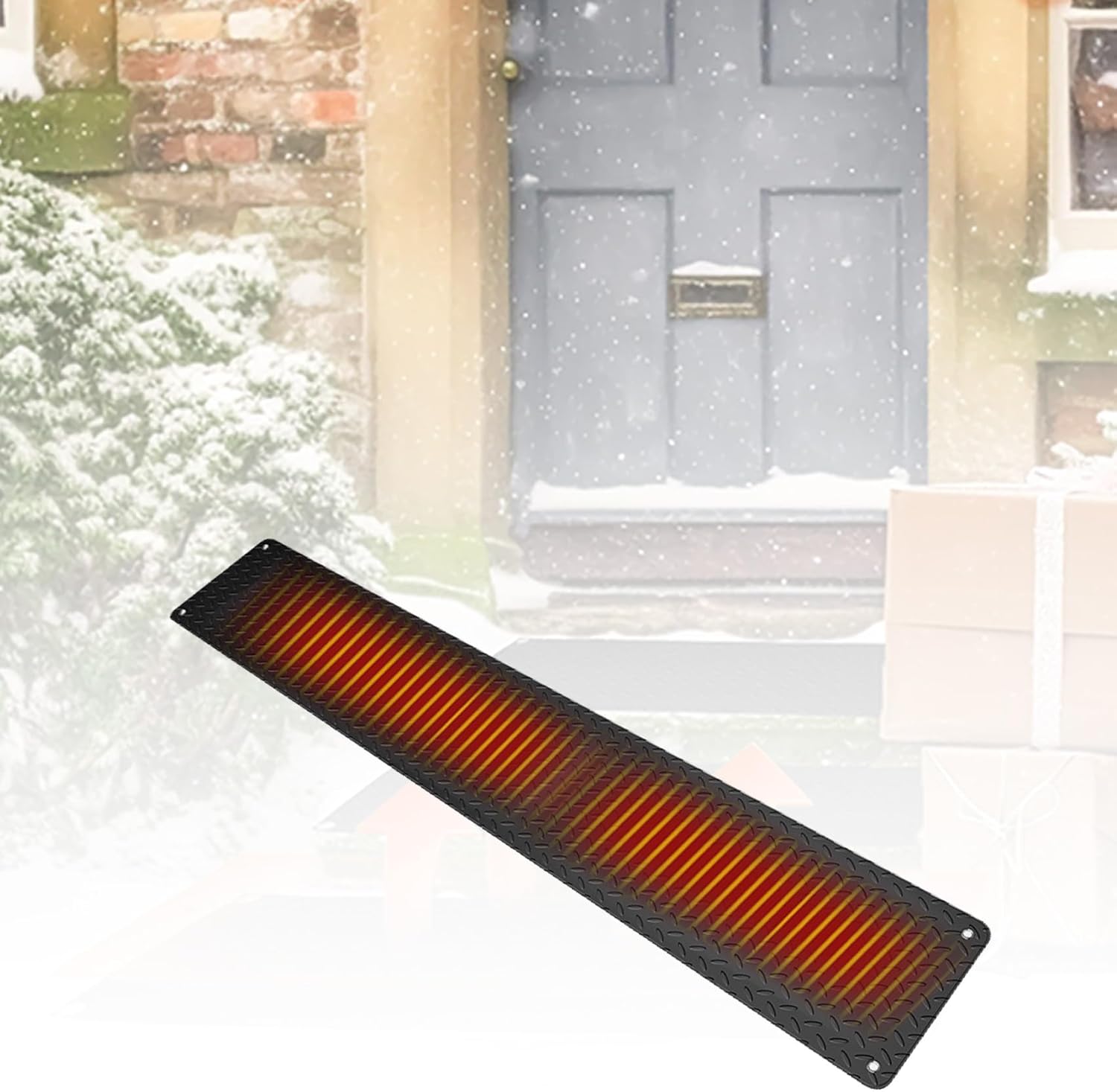 FORRTY Roof snow melting pads Heated Outdoor Mats Snow Melting Walkway Mat Heated Snow Melting Mats Non Slip Rubber Heated Mat Driveway Heating Mat heated stair mats outdoor Heated Snow Mats for deck(