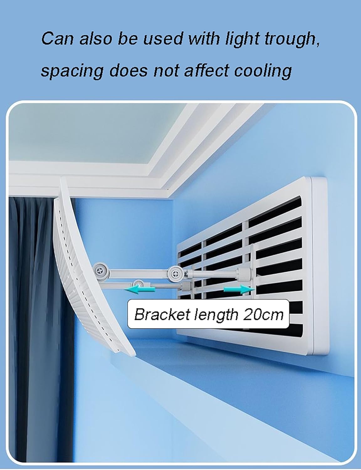 Central Air Conditioner Outlet Prevent Direct Blowing Deflector, Air Conditioner Deflector, Cold Air Grille Baffle for Home, Office, Warehouse