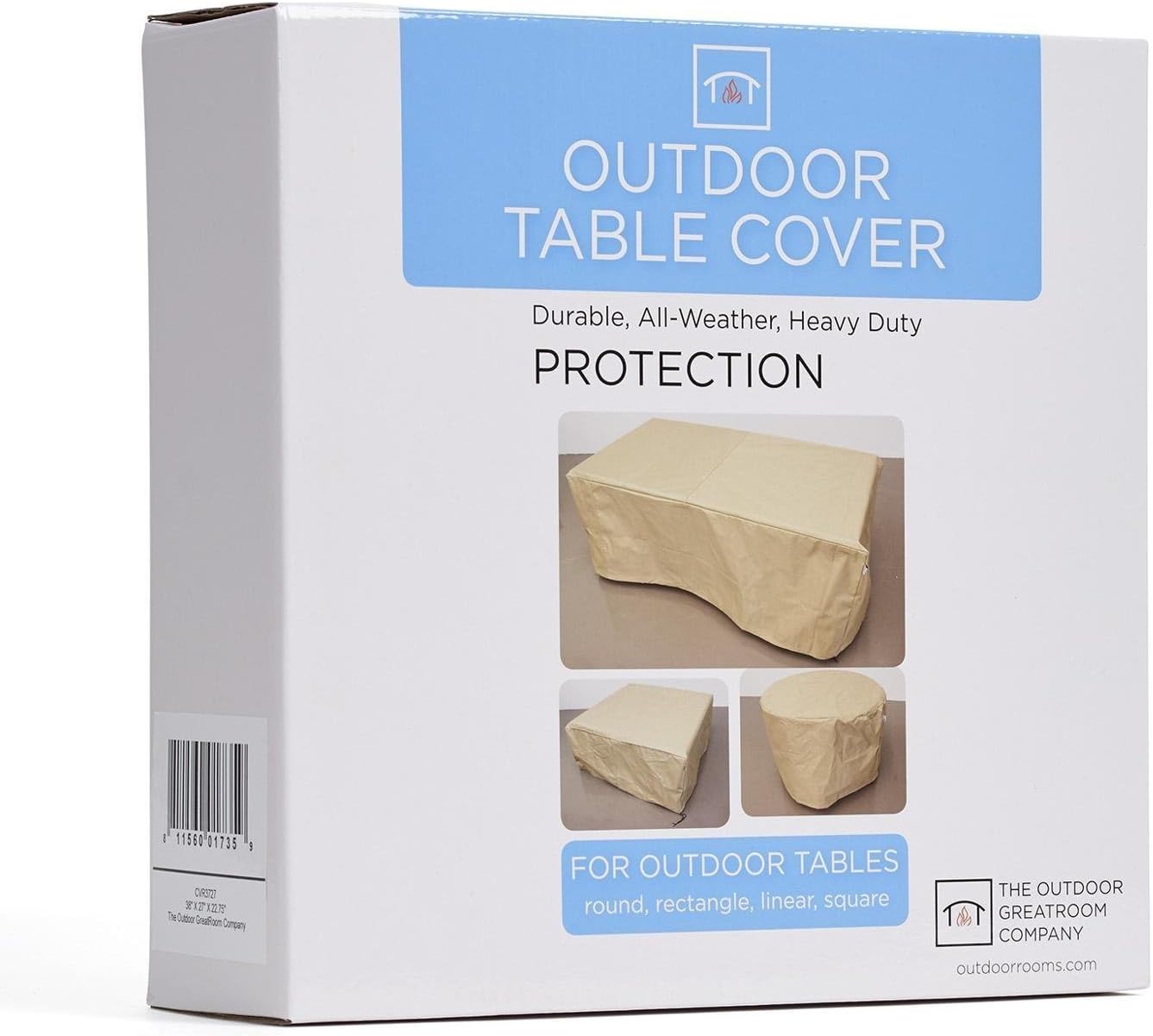 The Outdoor GreatRoom Company Tan Fire Island Cover for Marquee Fire Pit Table