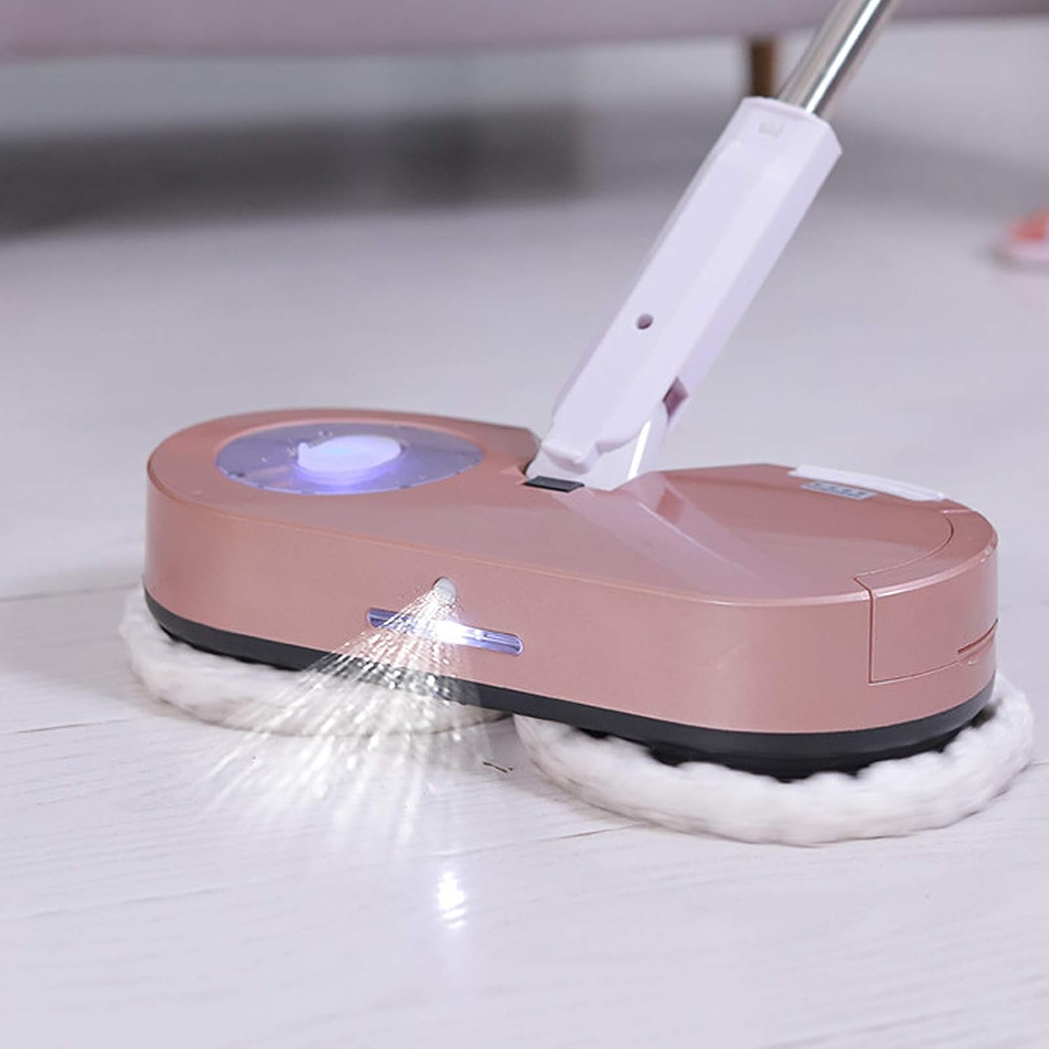 Steam Mops Home Wireless Electric Mop Mopping Machine Cleaning Machine Hand-Held Vacuum Floor And Carpet Steam Cleaner with LED Light Orange