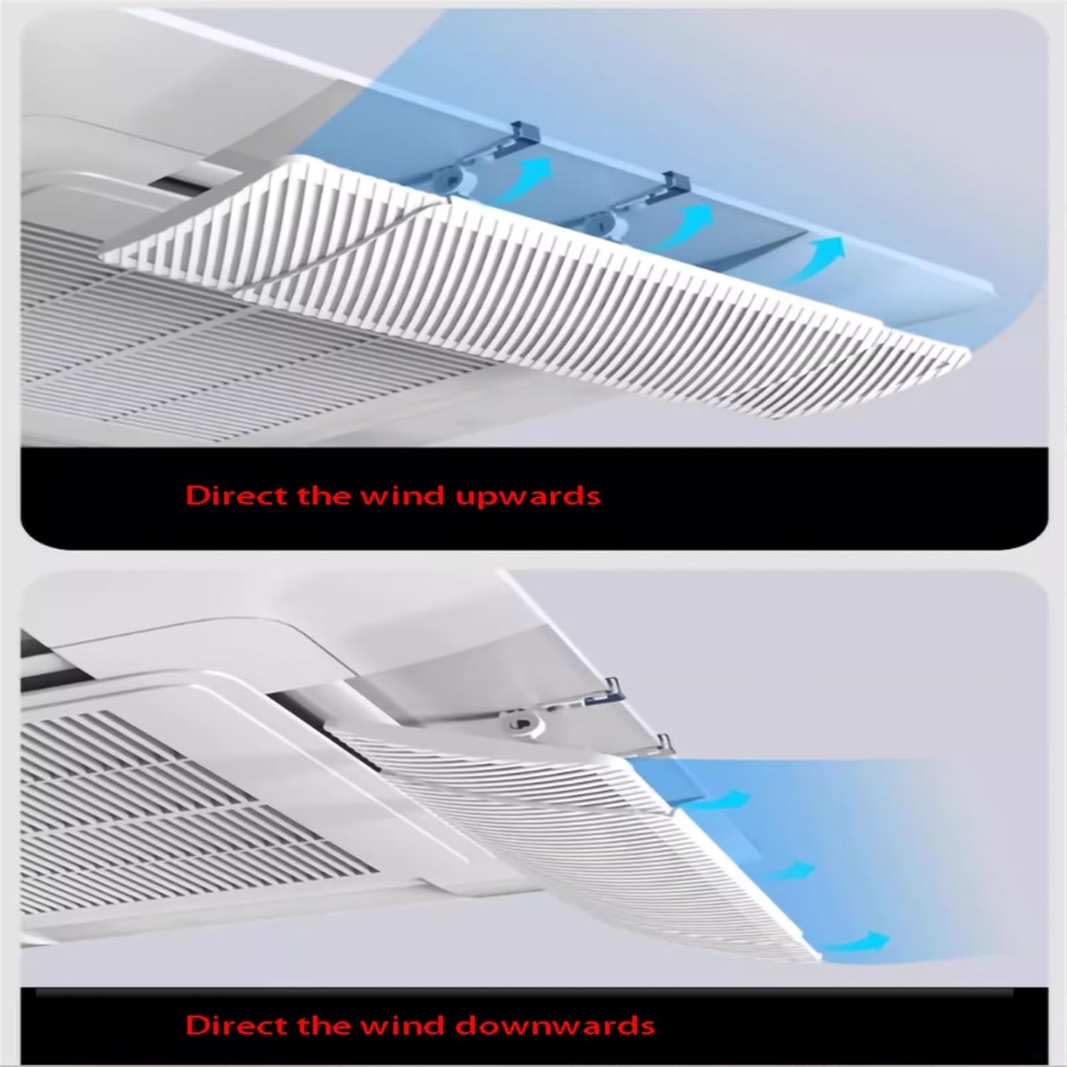 Air Conditioning Deflector 19.7 Inch Long Ceiling Air Conditioner Deflector Vent Deflector for Home Office, Air Conditioning Baffle Central Air Conditioner'S Register Grille